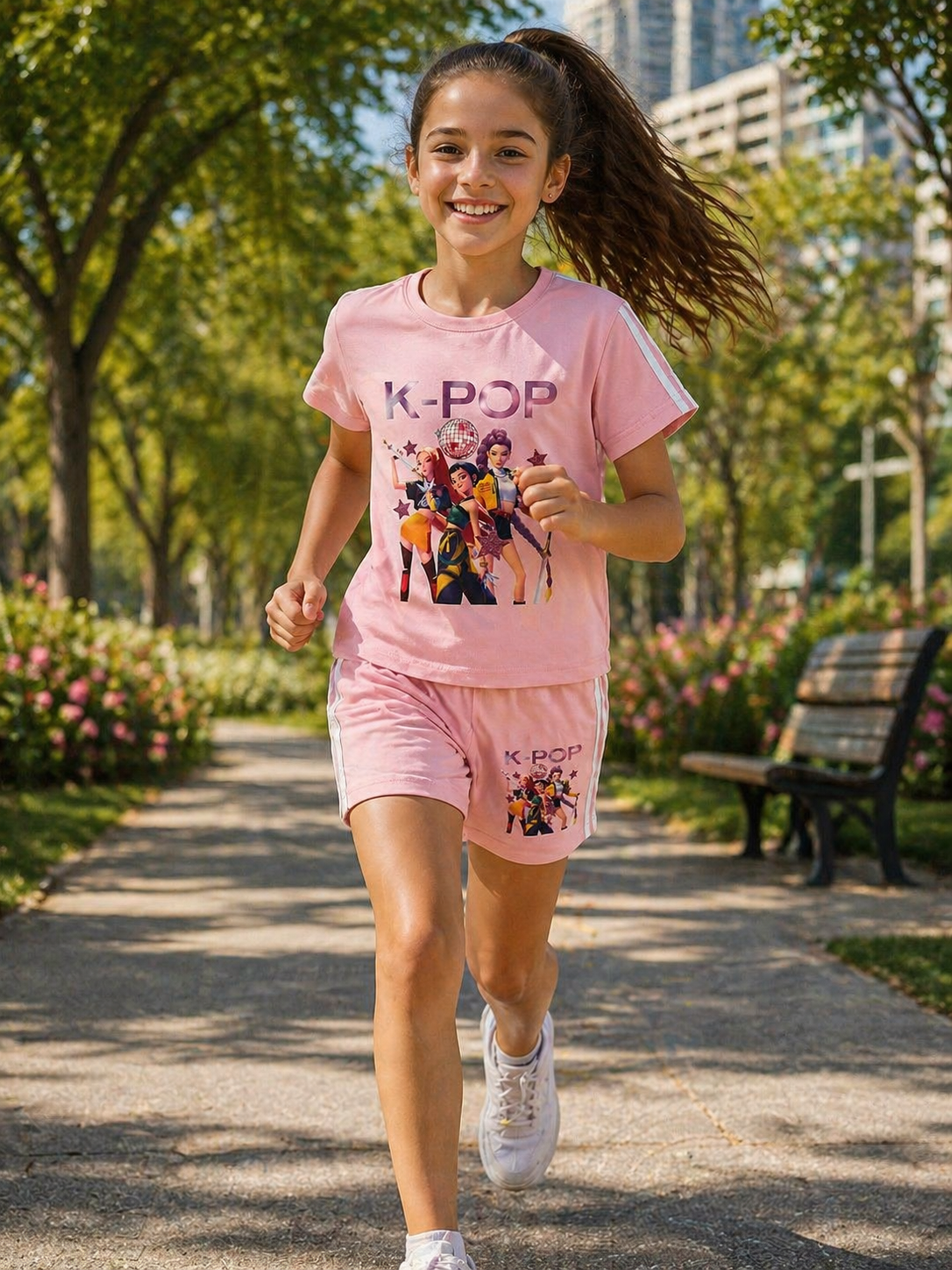 Conjunto K-Pop T-Shirt + Calções 5 cores