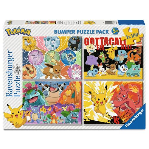 Puzzle Pokemon 4x100 peças