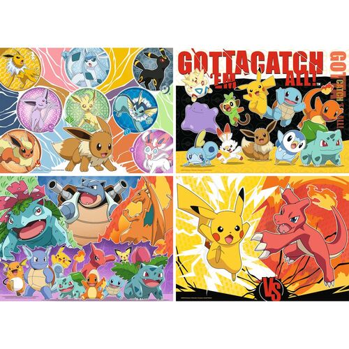 Puzzle Pokemon 4x100 peças