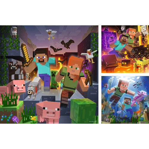 Puzzle Minecraft 3x49 peças