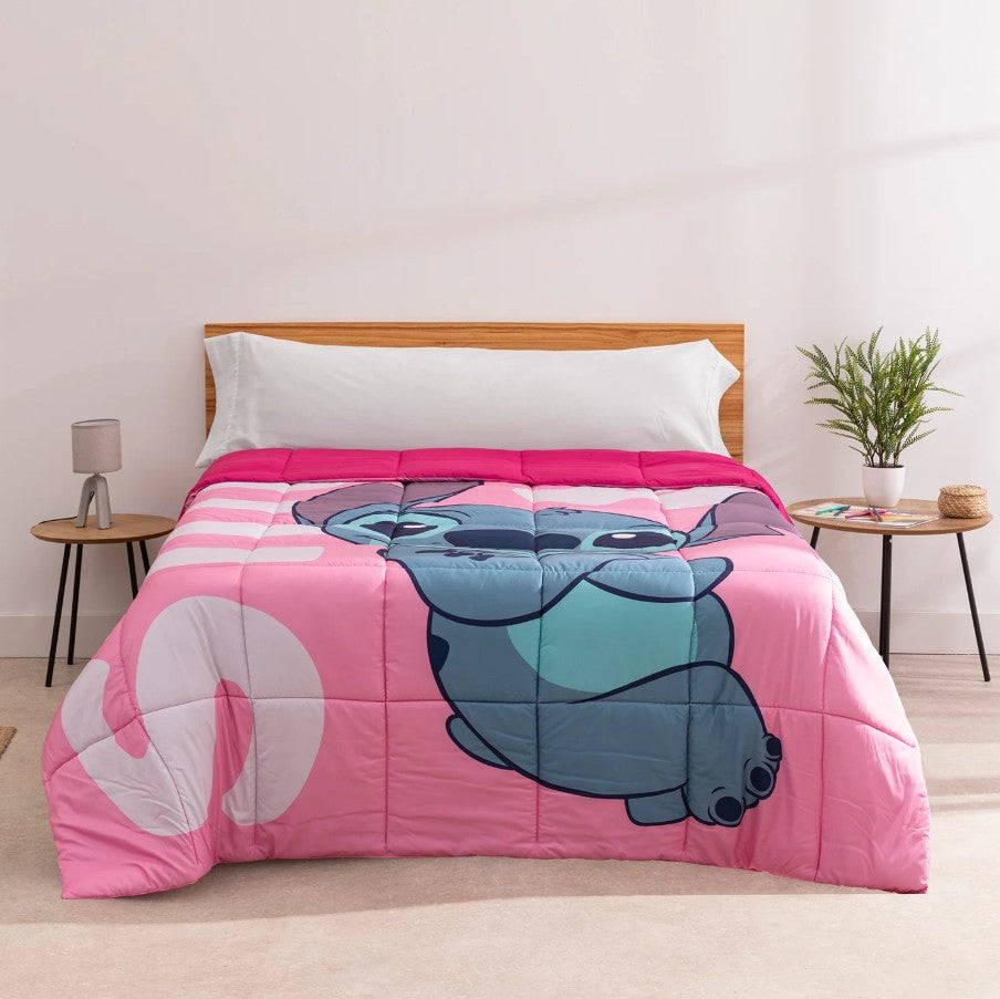Edredão Stitch Rosa