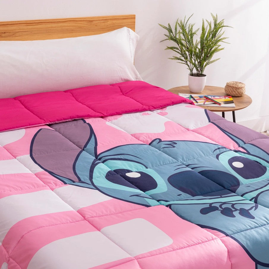 Edredão Stitch Rosa