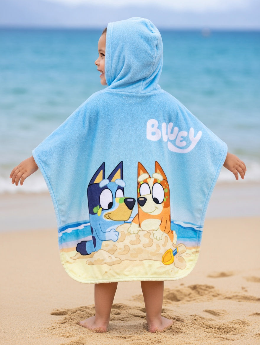 Poncho Toalha de Praia Bluey