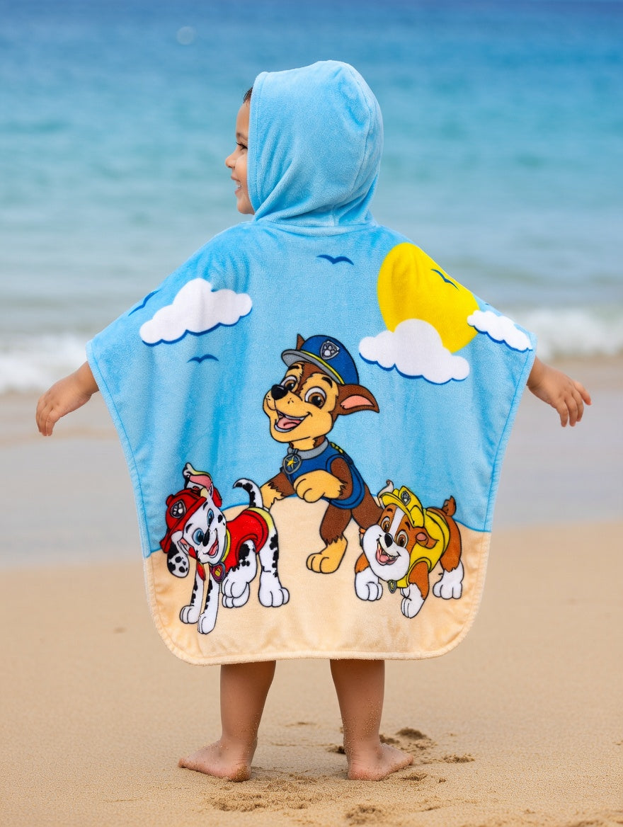 Poncho Toalha de Praia Patrulha Pata