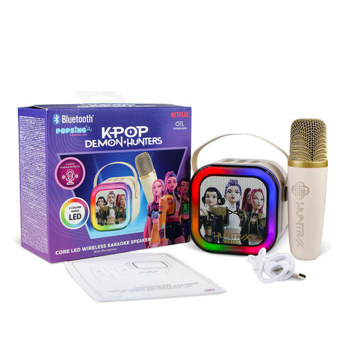 Columna de sonido Cream K-POP Demon Hunter karaoke inalámbrico con 2 micrófonos
