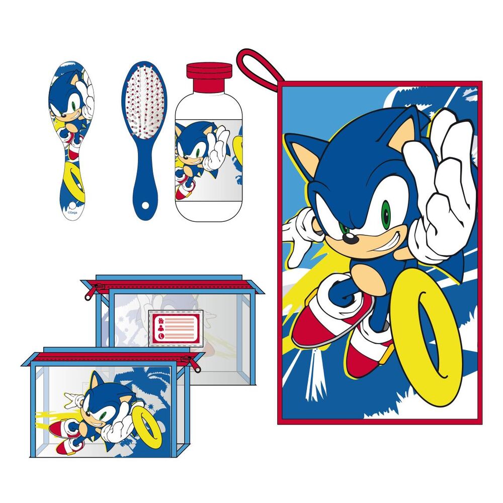 Conjunto de higiene pessoal Sonic The Hedgehog