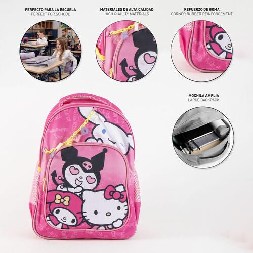 Mochila Hello Kitty and Friends 42cm adaptável