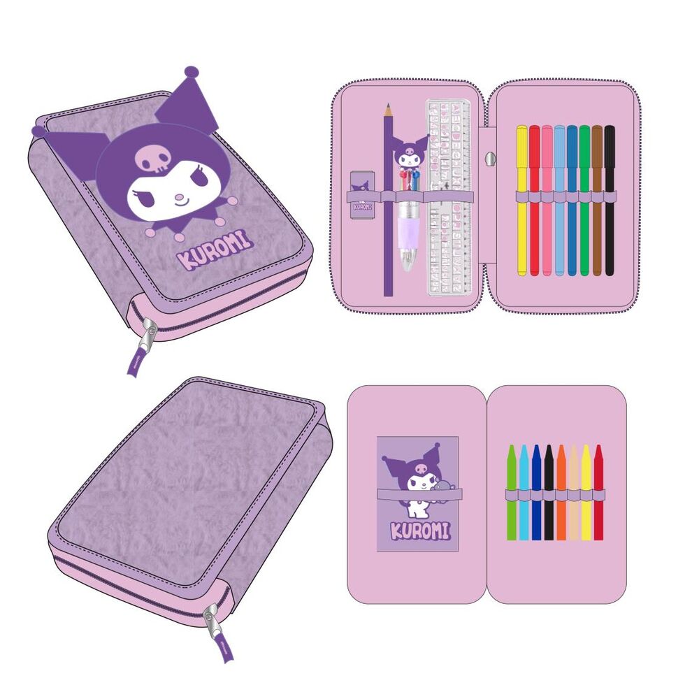 Kuromi Double Pencil Case