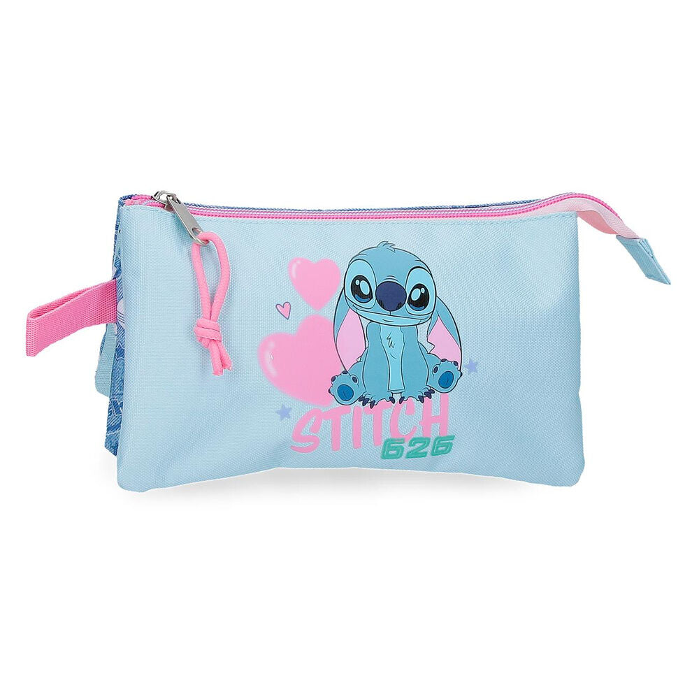 Estuche triple Hearts Stitch Disney