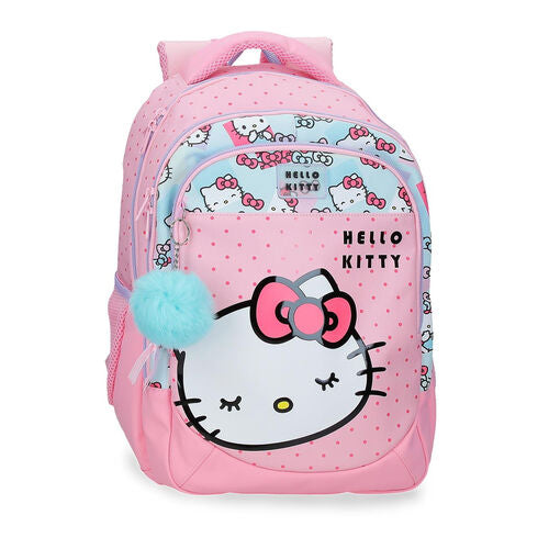 Mochila Bows Hello Kitty 42cm adaptável