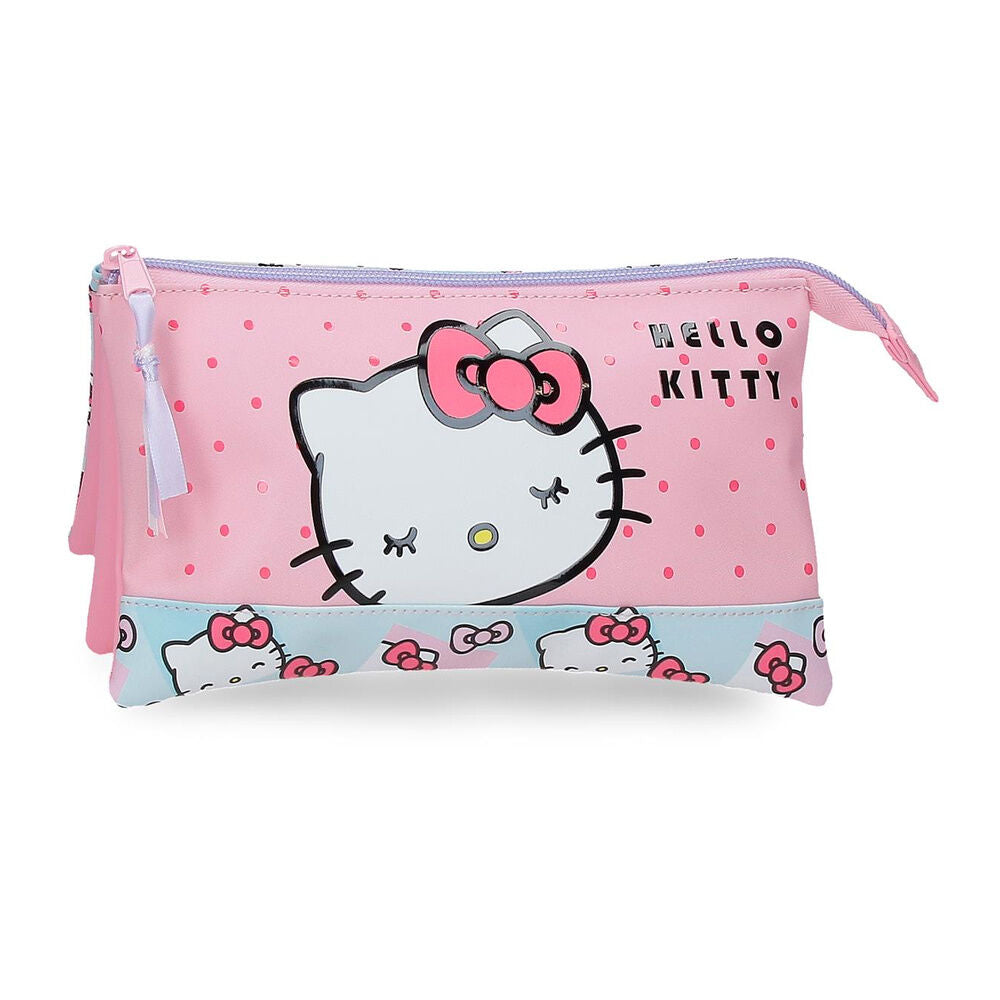 Estojo triplo Bows Hello Kitty