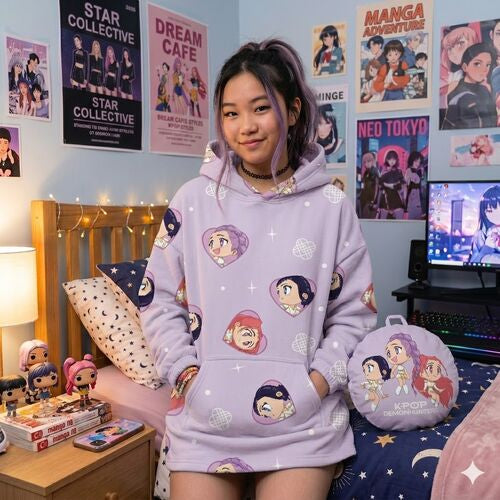 Sweatshirt oversize almofada K-POP Demon Hunters - tamanho L