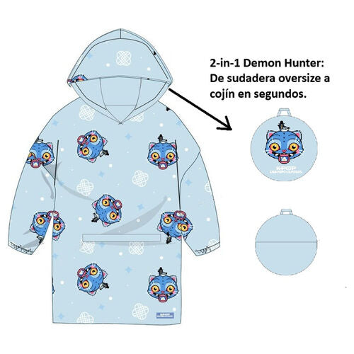 Sweatshirt oversize almofada K-POP Demon Hunters - tamanho M
