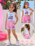 Conjunto K-Pop Huntrix Demon Hunters Menina – Top e Calções Rosa (4-12 Anos)