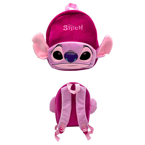 Mochila Peluche Angel Stitch Disney 30cm
