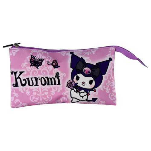 Estojo triplo Purple Kuromi Hello Kitty