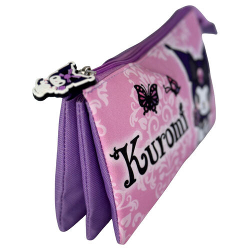 Estojo triplo Purple Kuromi Hello Kitty