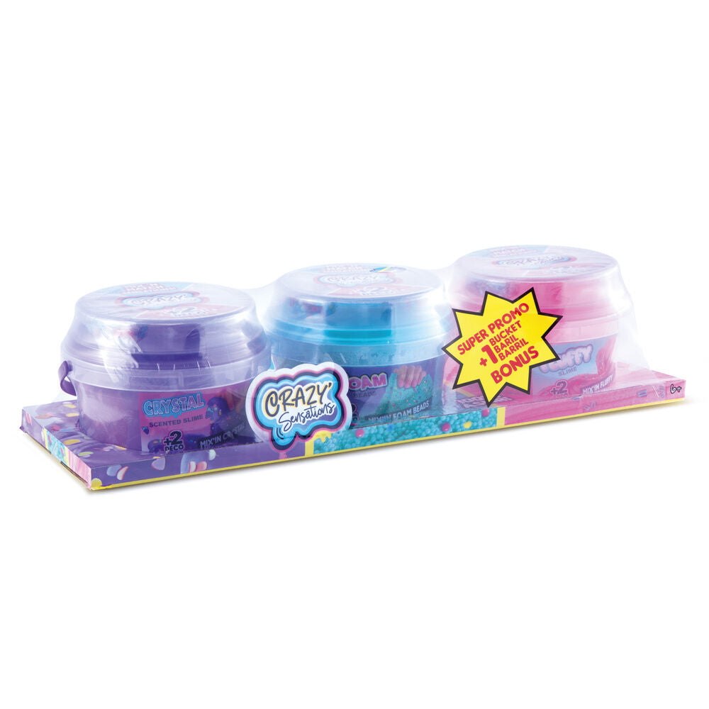 Conjunto de 3 Baldes de Slime com Texturas Slime Sensations — imagem principal