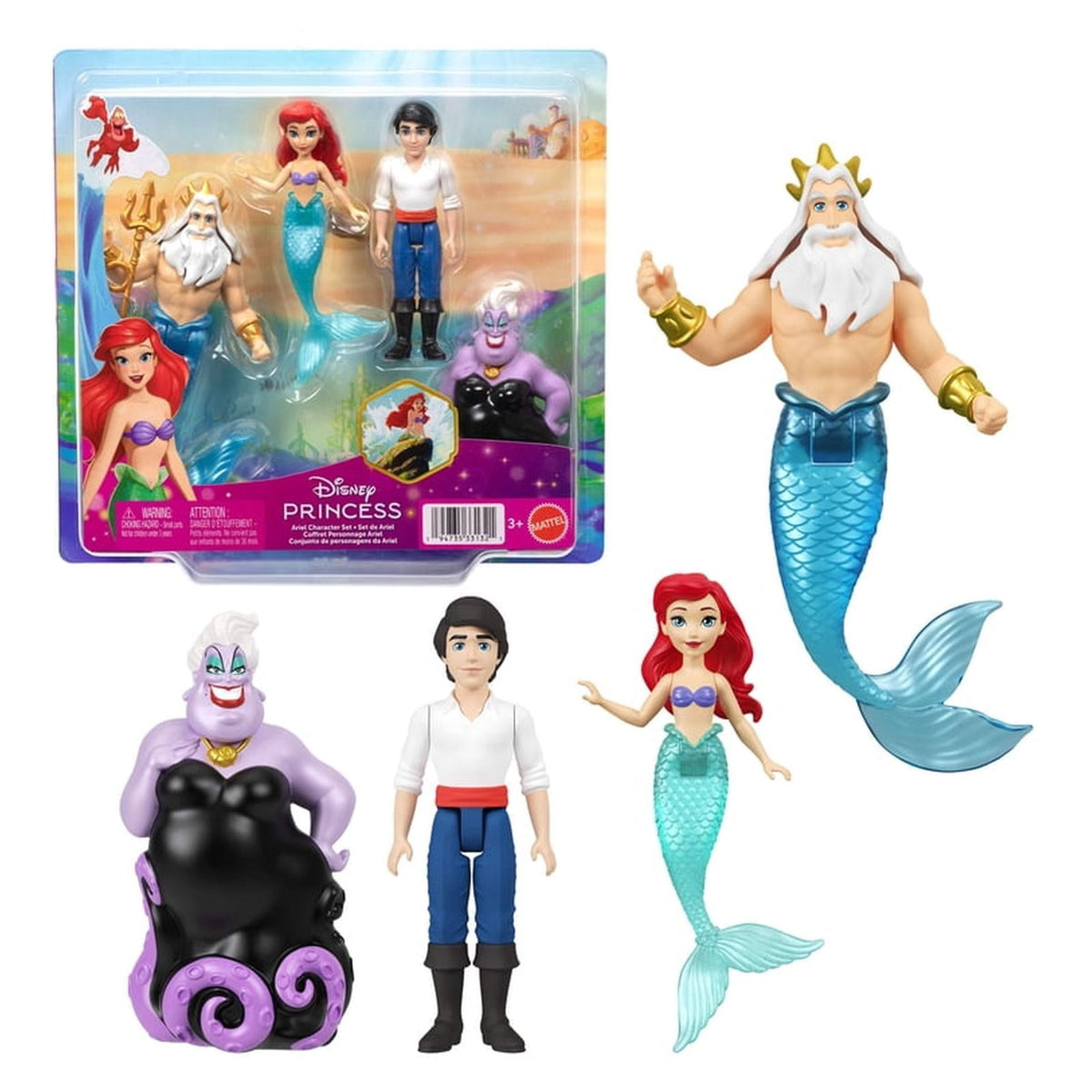 Conjunto de 4 Figuras A Pequena Sereia Disney — imagem 1