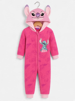 Pijama Macacão de Coralina Angel Rosa com Capuz — imagem 2