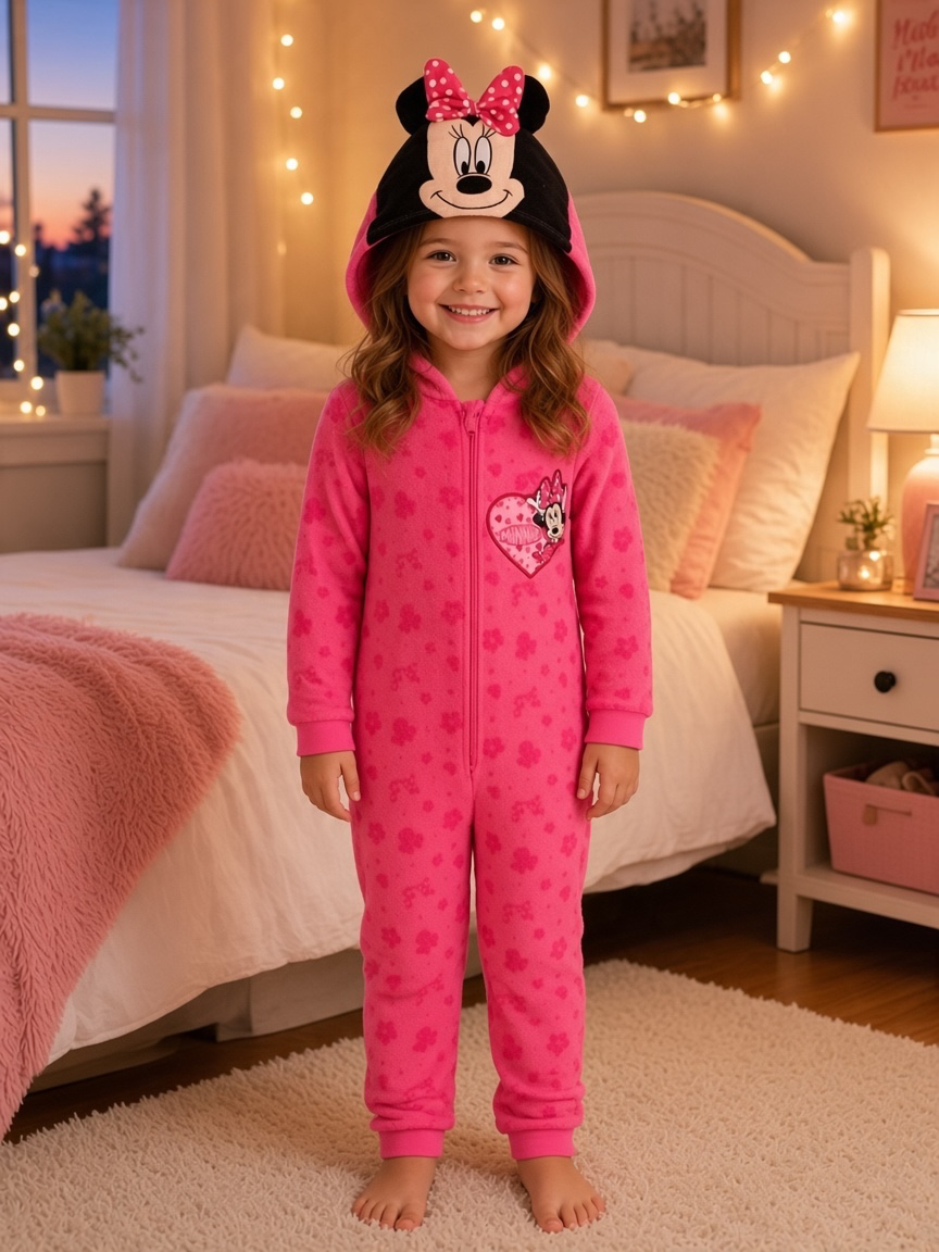 Pijama de forro polar con capucha de Minnie Mouse