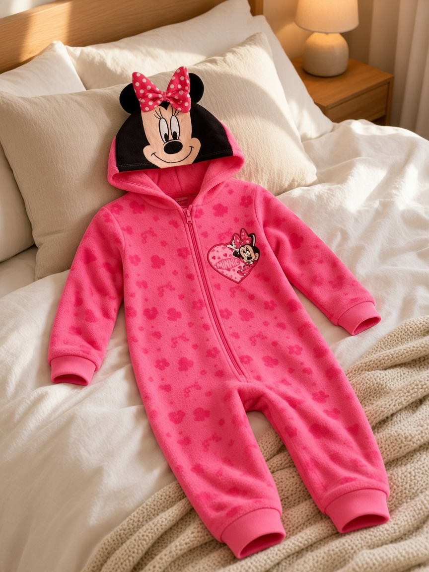 Pijama de forro polar con capucha de Minnie Mouse