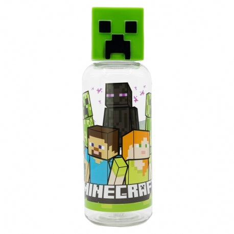 Garrafa 3D com figura do Minecraft - 560ml