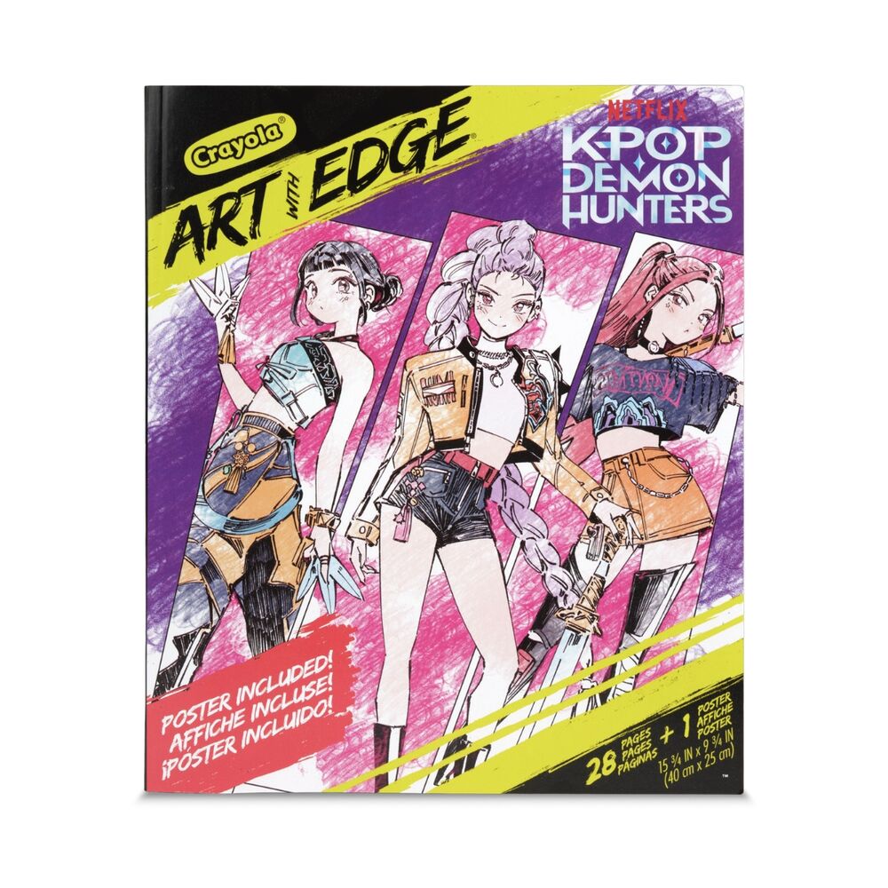 Álbum de colorir com póster Crayola K-Pop Demon Hunters — imagem 3