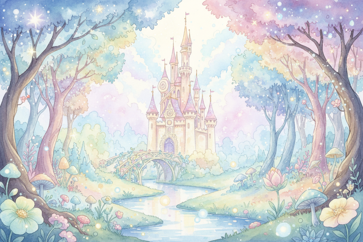 dáme uma imagem alusiva à disney com tons claros