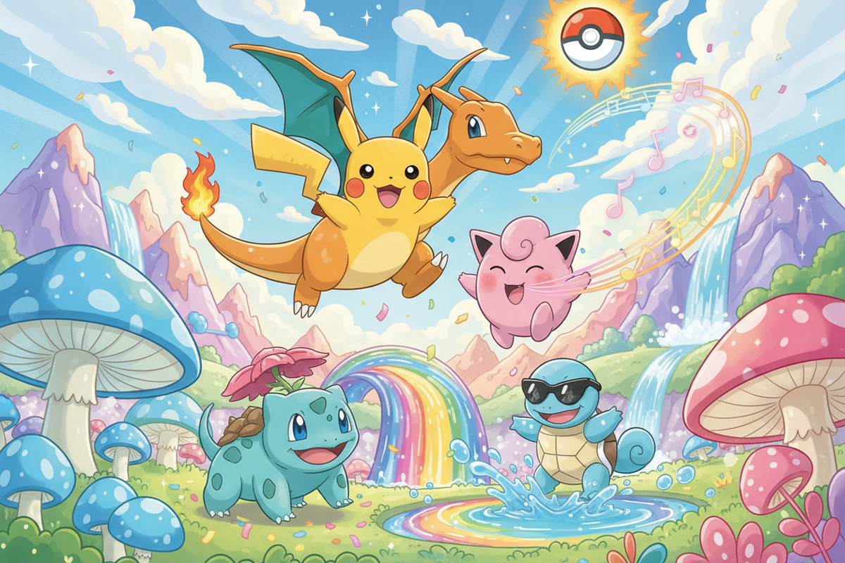dá-me uma imagem das personagens pokemon