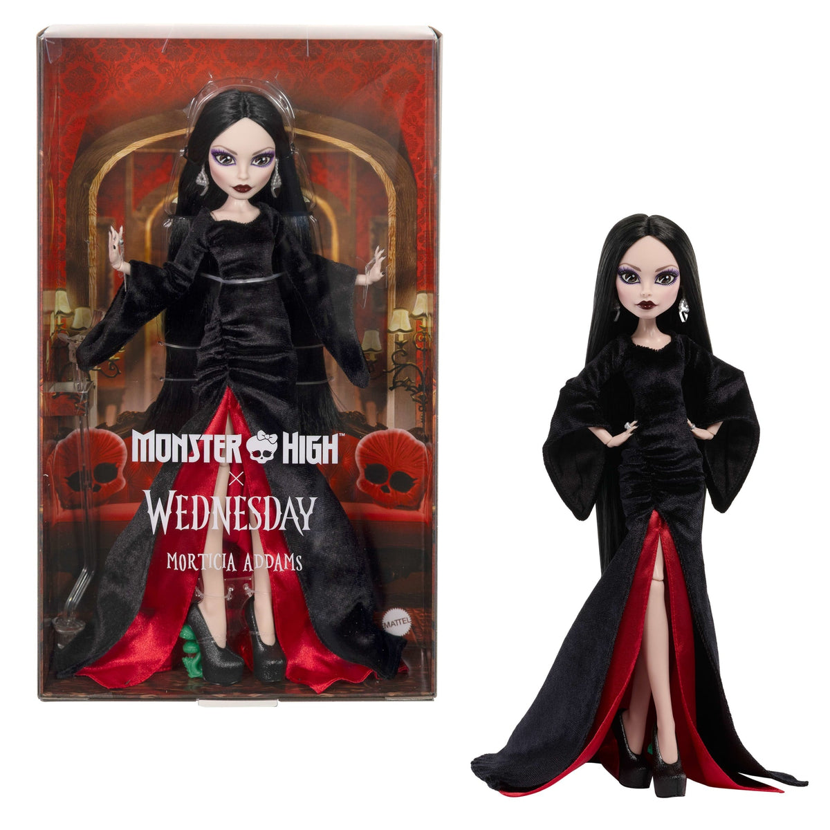 Boneca Morticia Addams Monster High x Wednesday — imagem 1