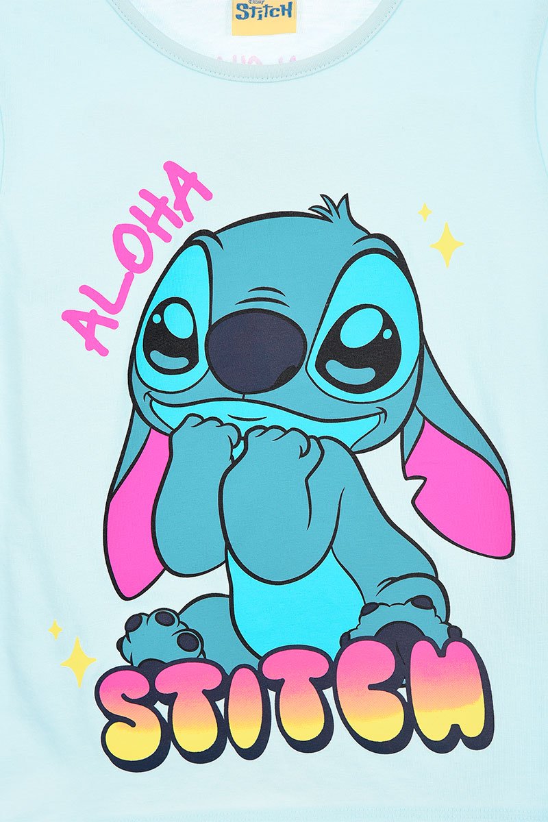 T-Shirt Criança Stitch Azul