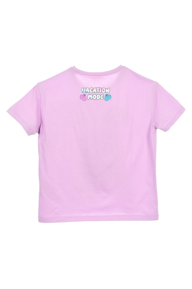 T-Shirt Criança Stitch Roxa