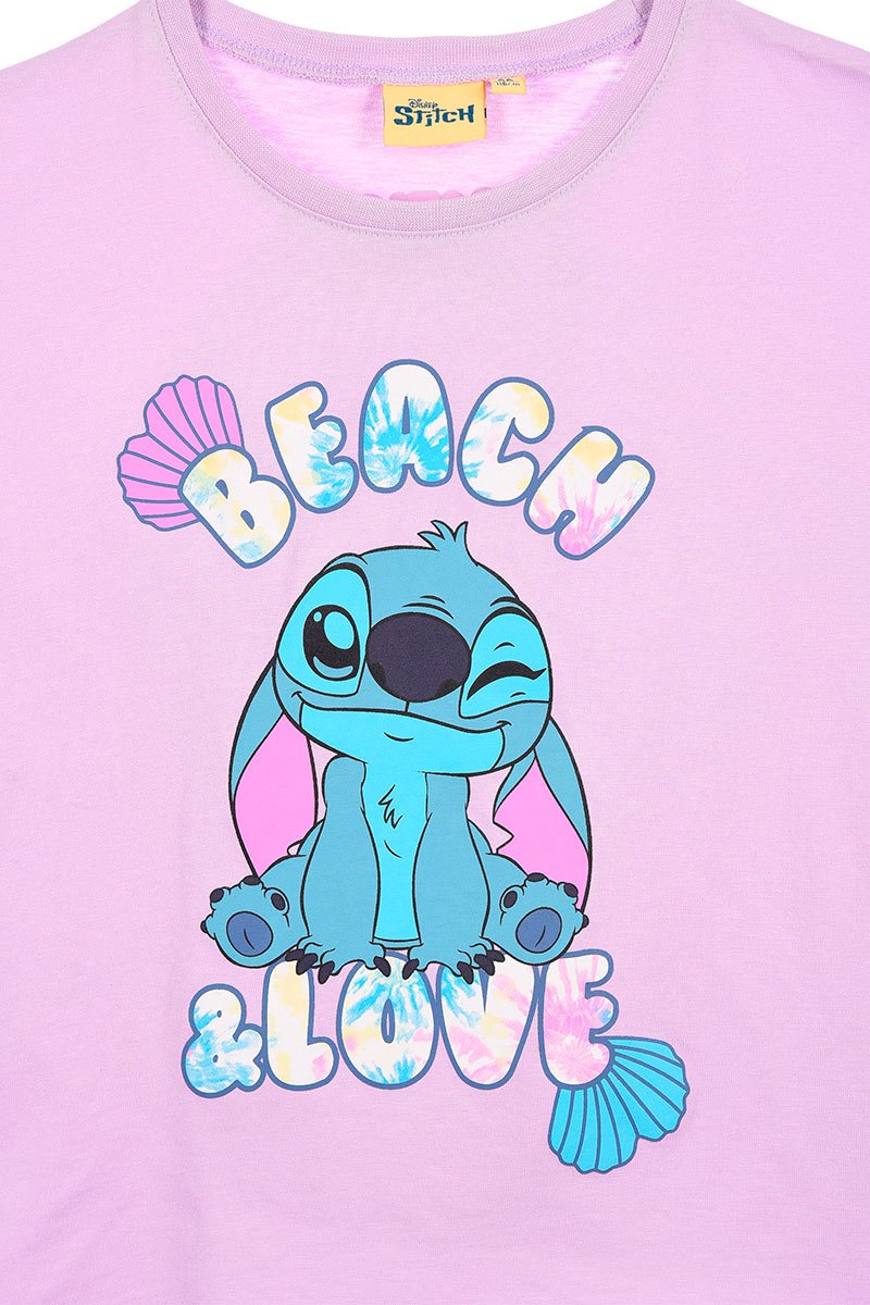 T-Shirt Criança Stitch Roxa