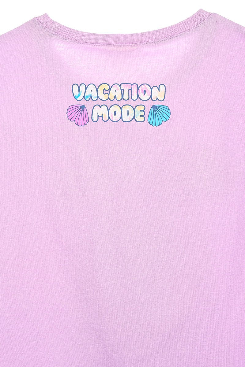 T-Shirt Criança Stitch Roxa