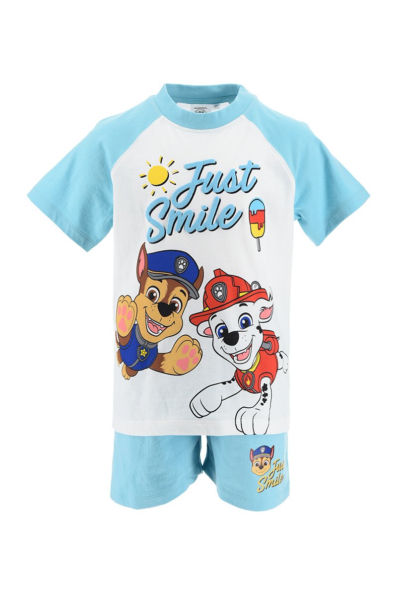 Conjunto Criança T-Shirt + Calção Patrulha Pata Azul