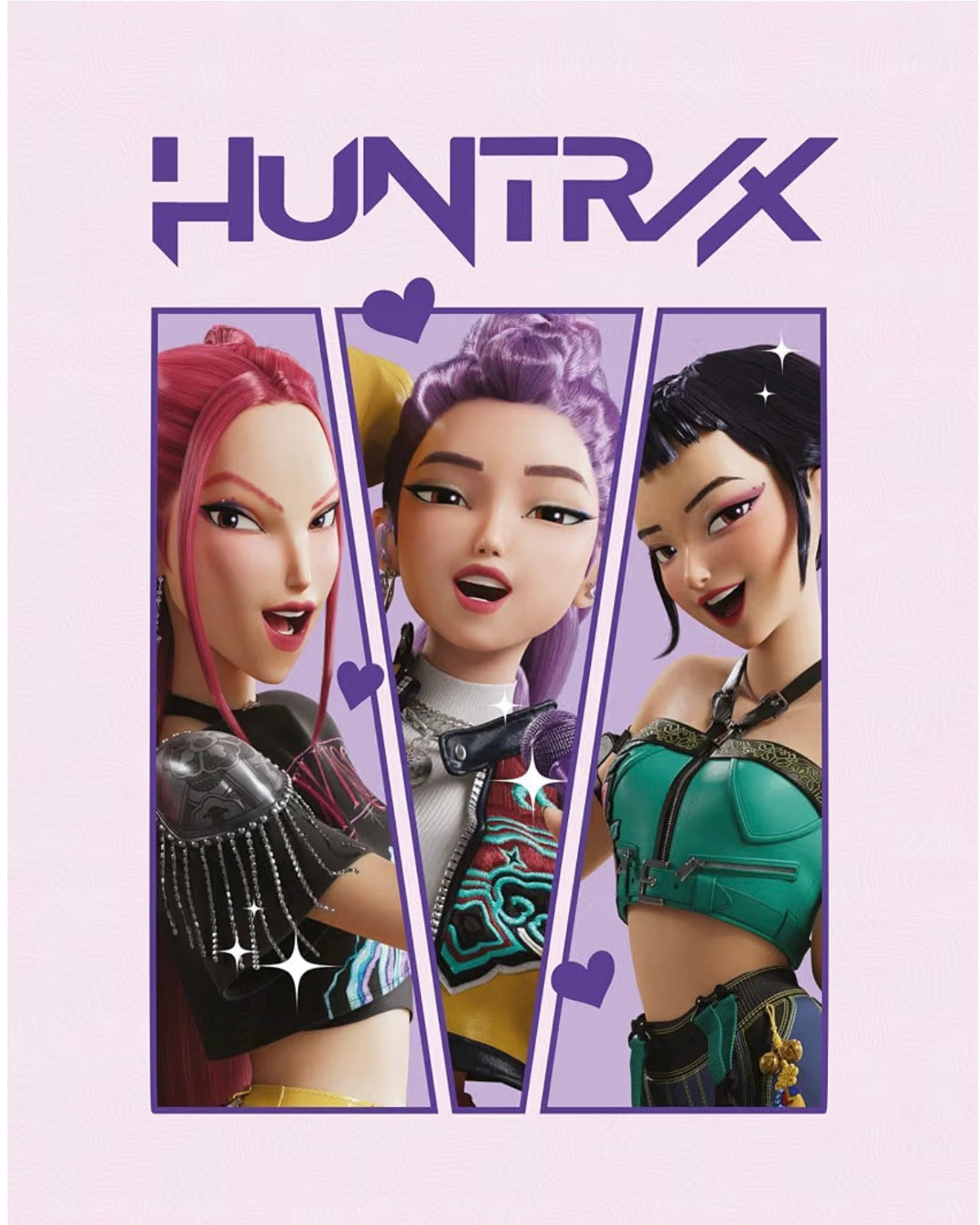 Manta Polar Coralina K-Pop Demon Hunters HUNTR/X Rosa 130 × 160 cm — imagem principal