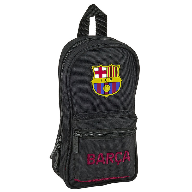Mochila mini F.C. Barcelona Layers com 4 estojos completos para lápis