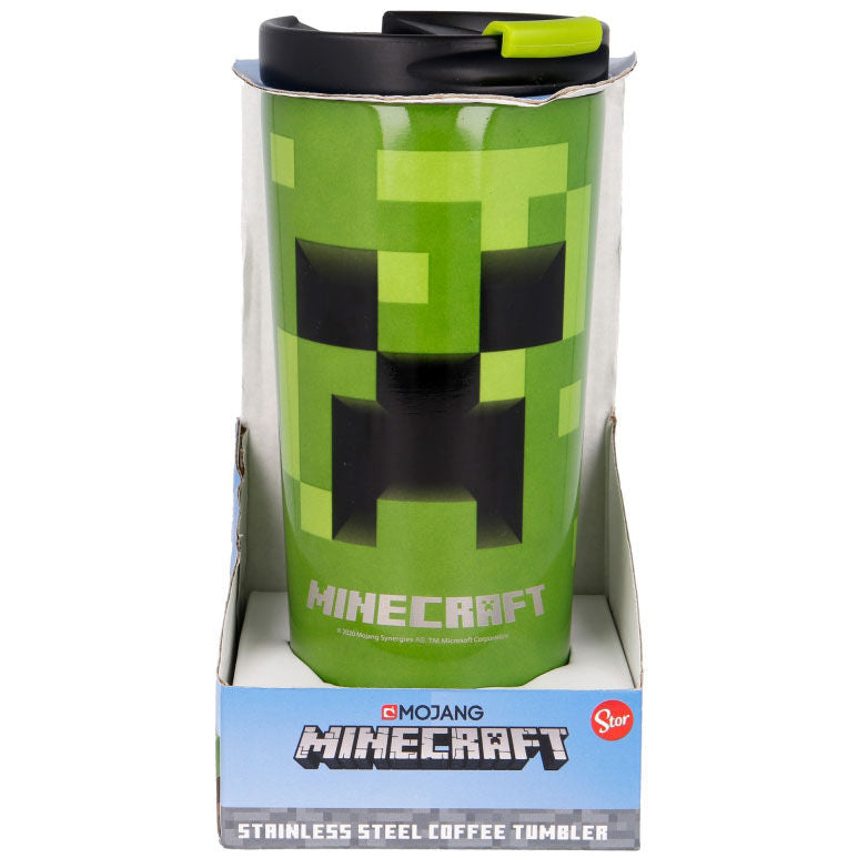 Caneca térmica Minecraft em aço inoxidável, 425ml