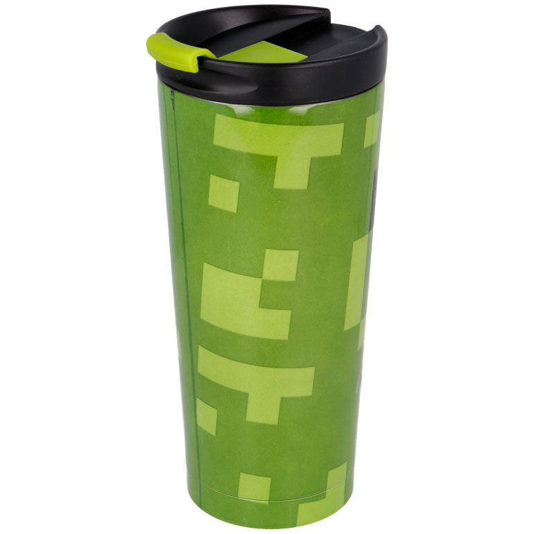 Caneca térmica Minecraft em aço inoxidável, 425ml