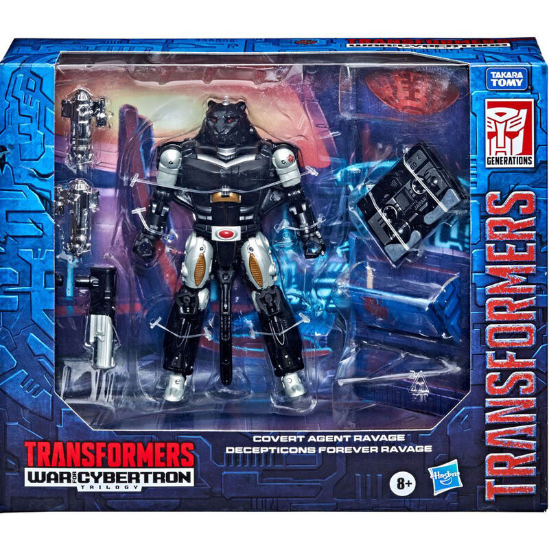Conjunto figura Covert Agent Ravage + Decepticon Forever Ravage War From Cybertron Transformers 15cm
