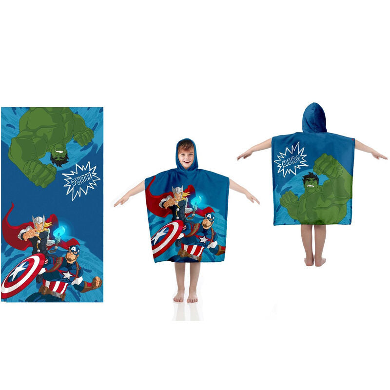 Poncho toalha Avengers Marvel algodão