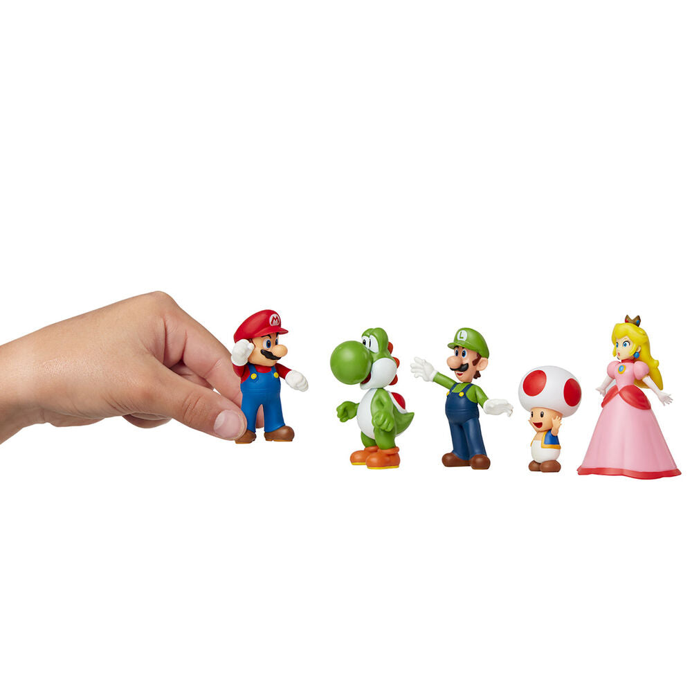Conjunto 5 figuras Super Mario Nintendo 6cm