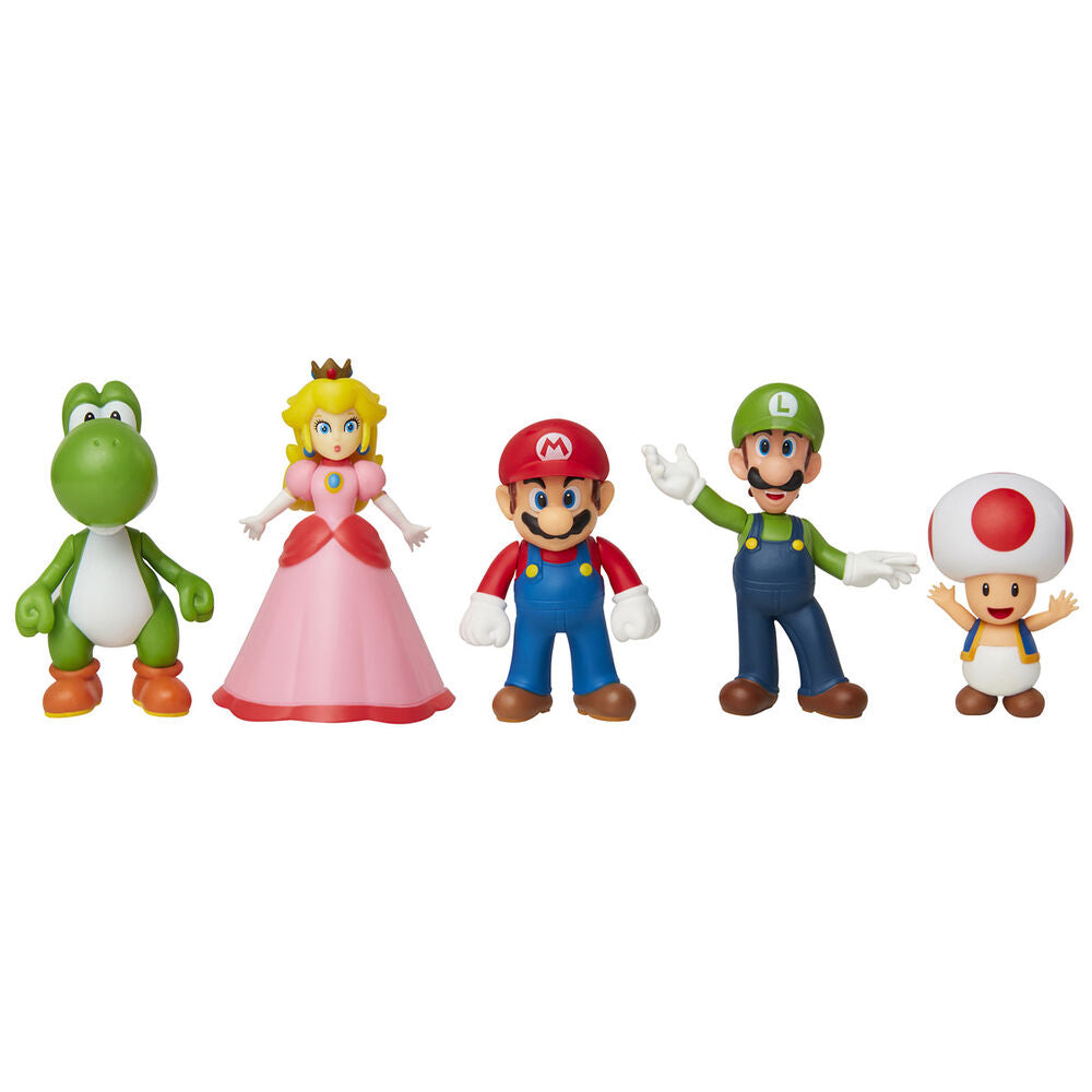 Conjunto 5 figuras Super Mario Nintendo 6cm