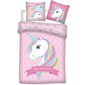 Funda nórdica de unicornio para cama de 3 pies, microfibra.