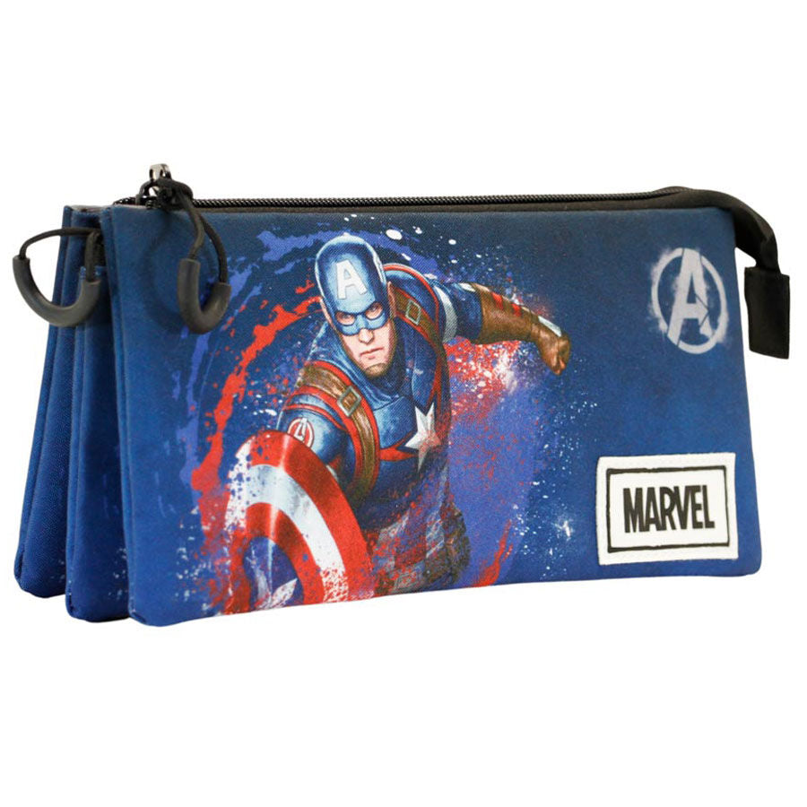 Estuche triple Full Capitán América Marvel