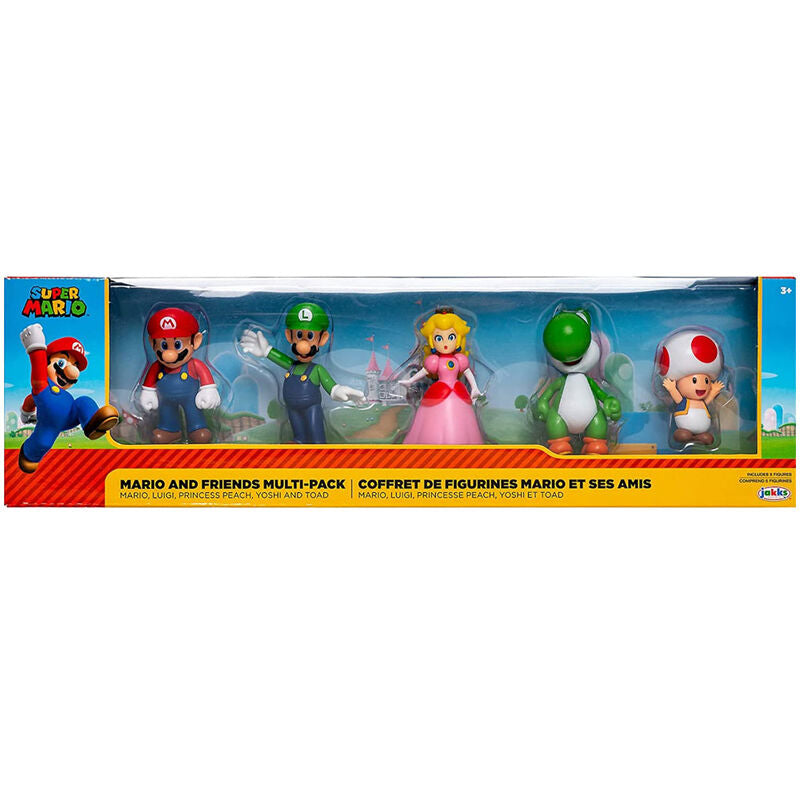 Conjunto 5 figuras Super Mario Nintendo 6cm