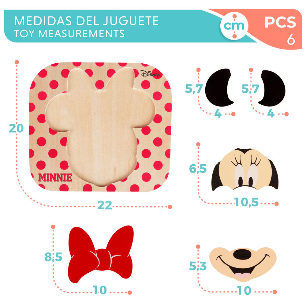 Puzzle de madeira da Minnie Mouse