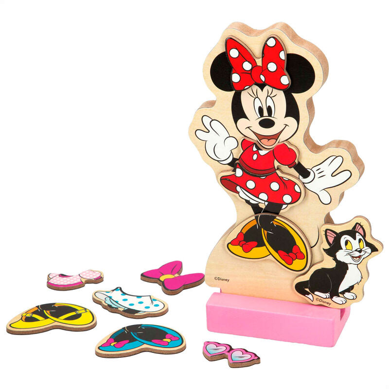 Jogo magnético em madeira com vestidos da Minnie Disney
