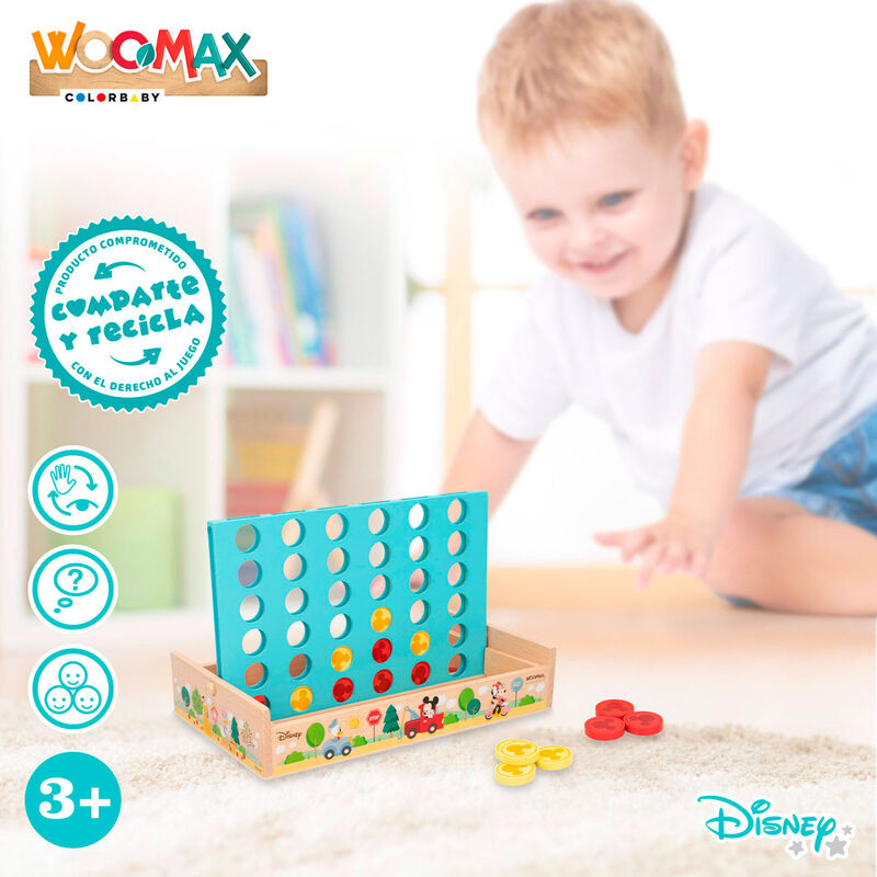 Jogo de madeira Connect Four do Mickey Mouse da Disney